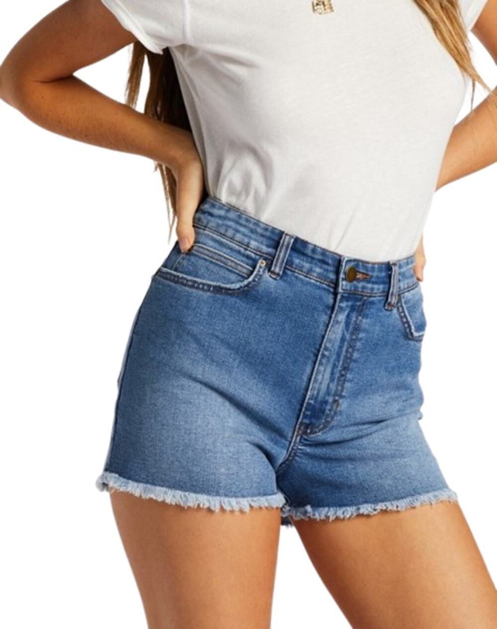BILLABONG Women's So Cheeky Cut-Off Denim Shorts Size 25 US 0 Blue Jeans NWT